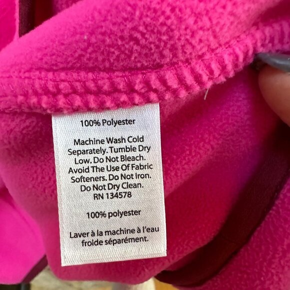 Vineyard Vines Fleece 1/4 Snap Pullover‎ Colorblock Pink Blue Long Sleeve Womens - Picture 8 of 9